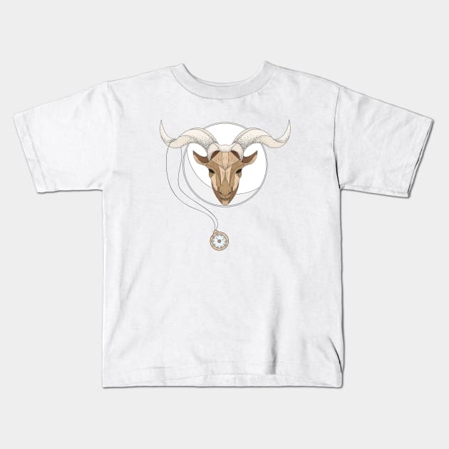 Capricorn Zodiac Sign Kids T-Shirt by Marija154